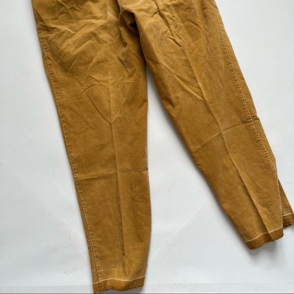 Vintage High Waisted Golden Yellow Corduroy Flat Back Pants size 6P - Picture 7 of 7
